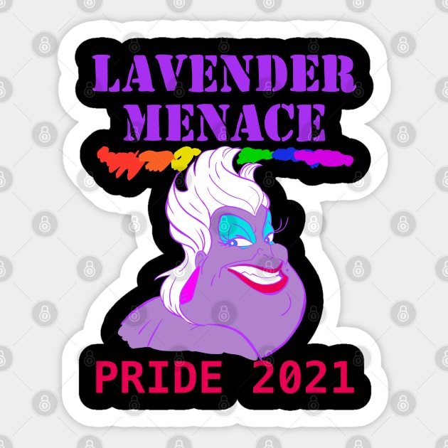 LAVENDER MENACE GAY PRIDE 2021 Sticker by MichaelFitzTroyT